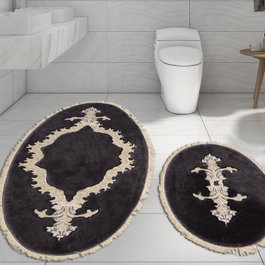 Mijölnir Juego de alfombras de baño Antracita (2 piezas)